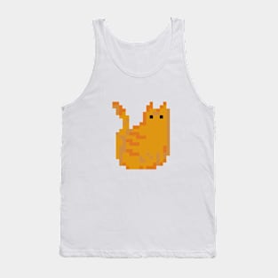 Cat Pixel Art - ginger Tank Top